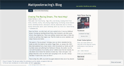 Desktop Screenshot of mattpooleracing.wordpress.com
