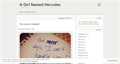 Desktop Screenshot of girlnamedhercules.wordpress.com