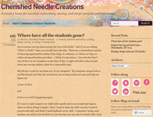 Tablet Screenshot of cherishedneedlecreations.wordpress.com