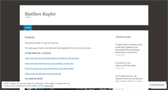 Desktop Screenshot of matthewkupfer.wordpress.com