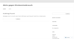 Desktop Screenshot of aktivgegenkindesmissbrauch.wordpress.com