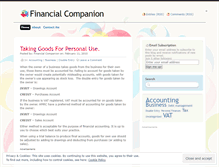 Tablet Screenshot of financialcompanion.wordpress.com