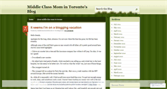 Desktop Screenshot of middleclassmomintoronto.wordpress.com