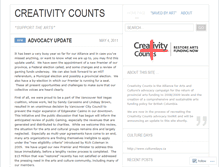 Tablet Screenshot of creativitycounts.wordpress.com