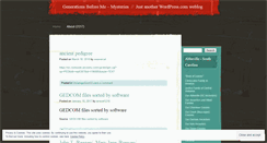 Desktop Screenshot of generationsbeforeme.wordpress.com