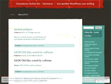 Tablet Screenshot of generationsbeforeme.wordpress.com