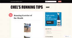 Desktop Screenshot of chelsrunningtips.wordpress.com