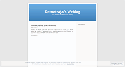 Desktop Screenshot of dotnetraja.wordpress.com