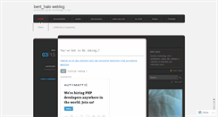 Desktop Screenshot of benthalo.wordpress.com