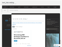 Tablet Screenshot of benthalo.wordpress.com