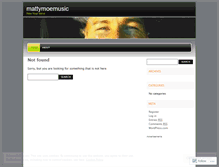 Tablet Screenshot of mattymoemusic.wordpress.com