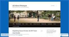 Desktop Screenshot of petanque.wordpress.com