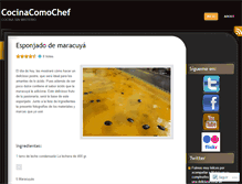 Tablet Screenshot of cocinacomochef.wordpress.com