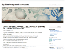 Tablet Screenshot of liquidazioneparcellaavvocato.wordpress.com