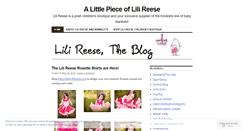 Desktop Screenshot of lilireese.wordpress.com