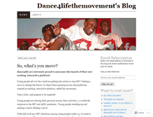 Tablet Screenshot of dance4lifethemovement.wordpress.com