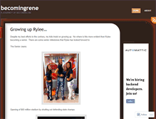 Tablet Screenshot of becomingrene.wordpress.com