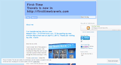 Desktop Screenshot of firsttimetravel.wordpress.com