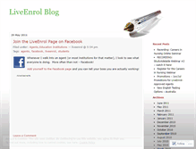 Tablet Screenshot of liveenrol.wordpress.com