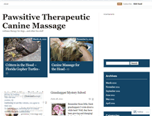 Tablet Screenshot of pawsitivecaninemassage.wordpress.com