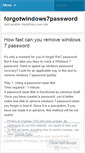 Mobile Screenshot of forgotwindows7password.wordpress.com