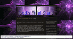 Desktop Screenshot of godsfinalstand.wordpress.com