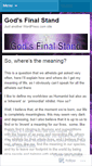 Mobile Screenshot of godsfinalstand.wordpress.com