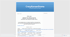 Desktop Screenshot of crazykoreandrama.wordpress.com