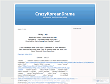 Tablet Screenshot of crazykoreandrama.wordpress.com