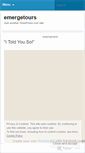 Mobile Screenshot of emergetours.wordpress.com