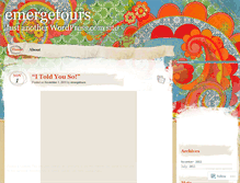 Tablet Screenshot of emergetours.wordpress.com