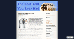 Desktop Screenshot of besttextyoueverhad.wordpress.com