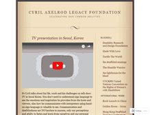 Tablet Screenshot of cyrilaxelrod.wordpress.com