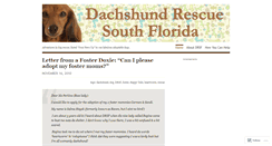 Desktop Screenshot of dachshundrescuesouthflorida.wordpress.com