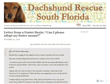 Tablet Screenshot of dachshundrescuesouthflorida.wordpress.com