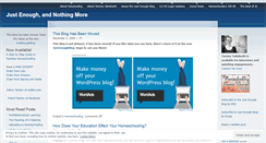 Desktop Screenshot of justenough.wordpress.com