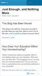 Mobile Screenshot of justenough.wordpress.com