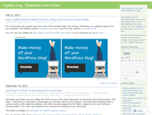Tablet Screenshot of dementiacarenotes.wordpress.com