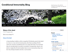 Tablet Screenshot of conditionalimmortality.wordpress.com