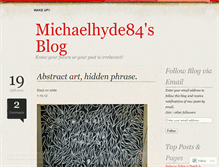 Tablet Screenshot of michaelhyde84.wordpress.com