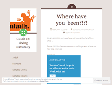 Tablet Screenshot of guidetolivingnaturally.wordpress.com