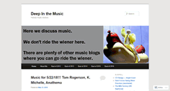 Desktop Screenshot of deepinthemusic.wordpress.com