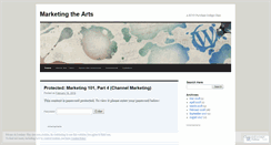 Desktop Screenshot of marketingthearts.wordpress.com