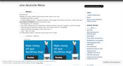 Desktop Screenshot of einedeutscheweise.wordpress.com