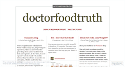 Desktop Screenshot of doctorfoodtruth.wordpress.com