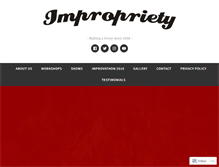 Tablet Screenshot of impropriety.wordpress.com