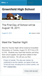 Mobile Screenshot of greenfieldhighschool.wordpress.com