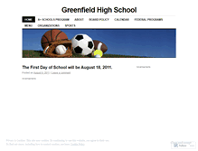 Tablet Screenshot of greenfieldhighschool.wordpress.com