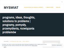Tablet Screenshot of myswiat.wordpress.com