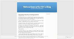 Desktop Screenshot of networksecurity101.wordpress.com